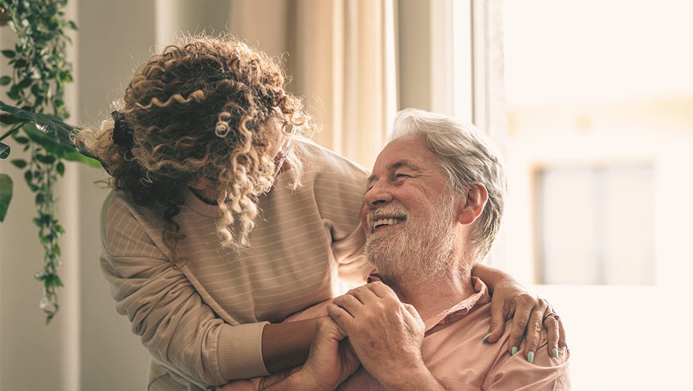 Couple holding hands